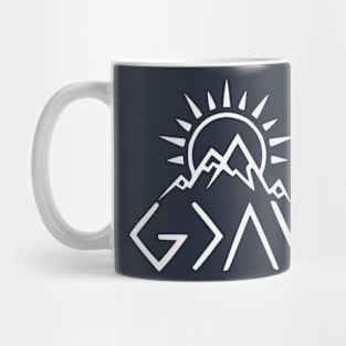 God is Greater than the Highs and Lows T-Shirt - Faith-Inspired Apparel Mug